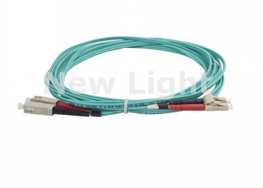 Lc-Duplexsc aus optischen Fasern OM3 50 in mehreren Betriebsarten/125 Verbindungskabel PVCs grünes für CATV-System